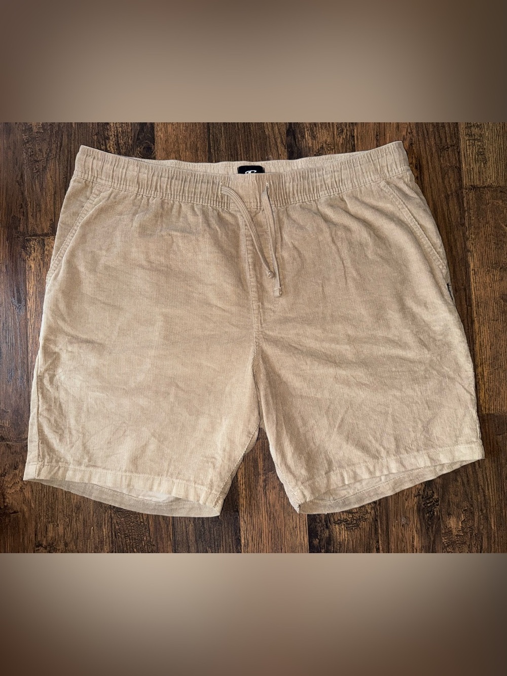 O'Neill Men's Tan Corduroy Drawstring Shorts